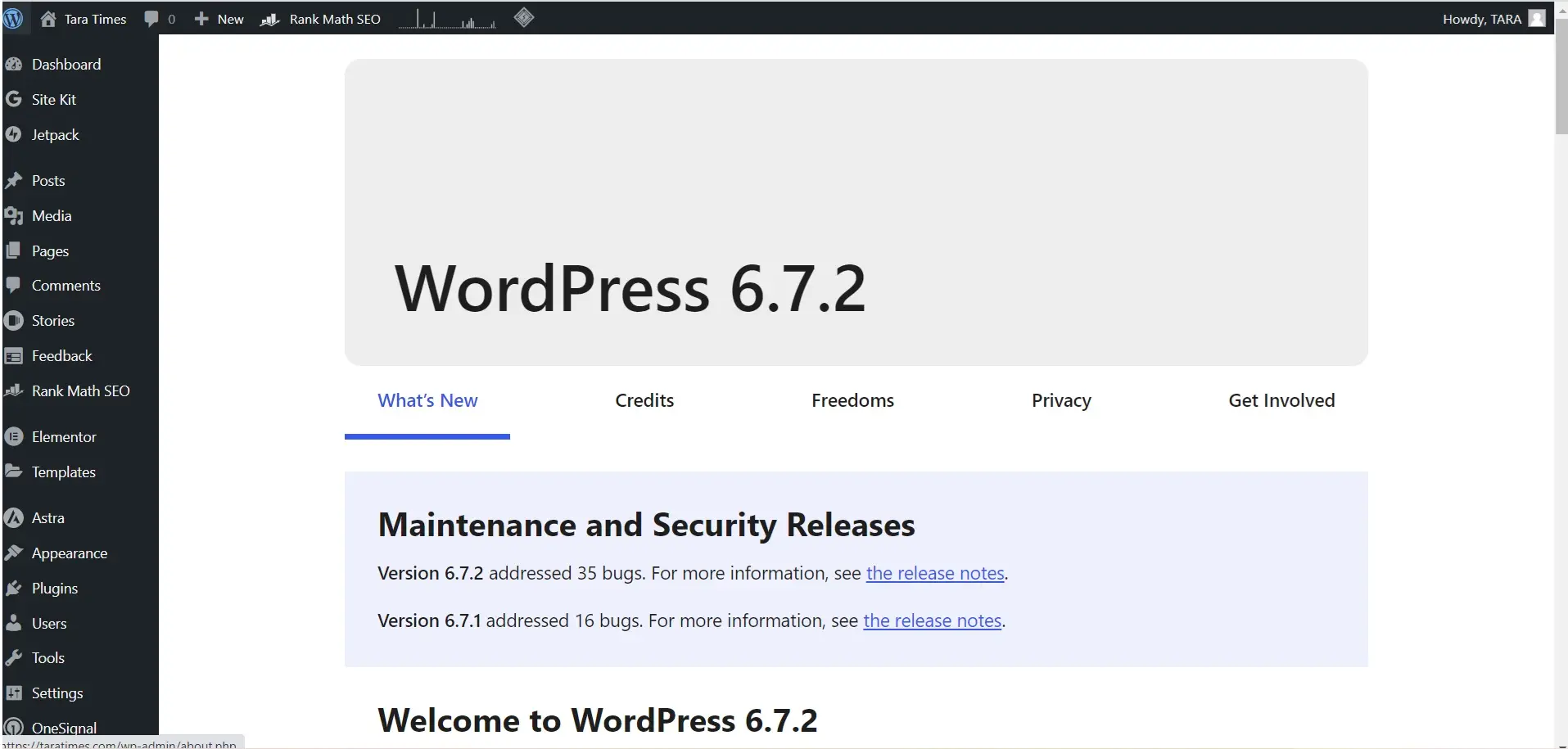 WordPress 6.7.2: नया अपडेट, बग फिक्स और सुरक्षा सुधार