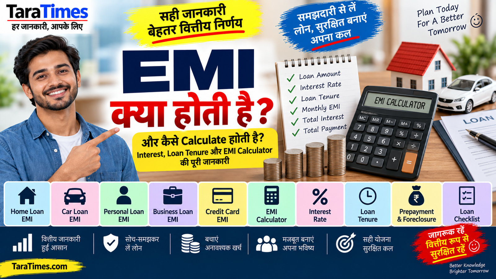 EMI क्या होती है और कैसे Calculate होती है? Interest, Loan Tenure और EMI Calculator की पूरी जानकारी