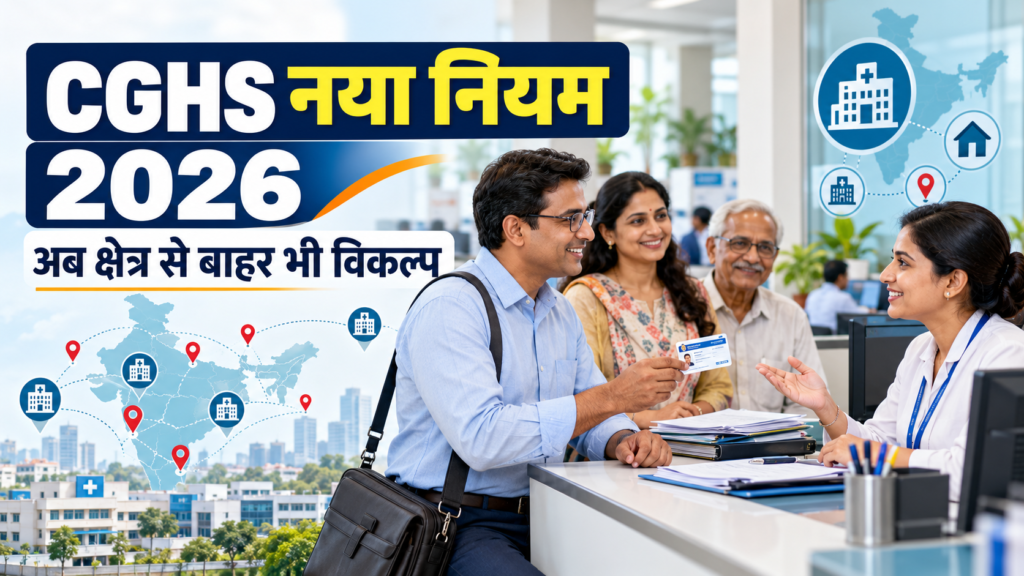 CGHS New Rule 2026 में क्षेत्र से बाहर रहने वाले केंद्रीय कर्मचारियों के लिए विकल्प