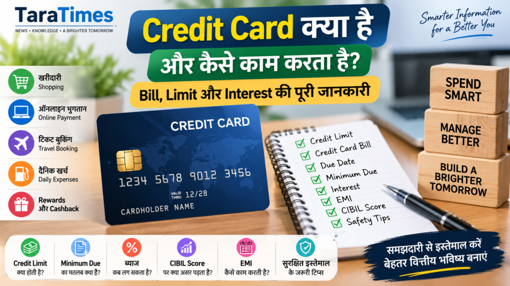 Credit Card क्या है और कैसे काम करता है Bill Limit Interest की जानकारी