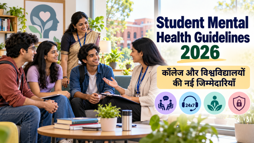 Student Mental Health Guidelines 2026 में कॉलेज और विश्वविद्यालयों की जिम्मेदारियाँ