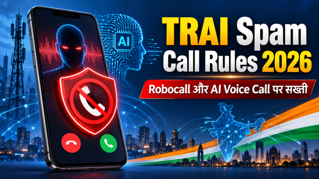 TRAI Spam Call Rules 2026 में Robocall और AI Voice Call पर सख्ती