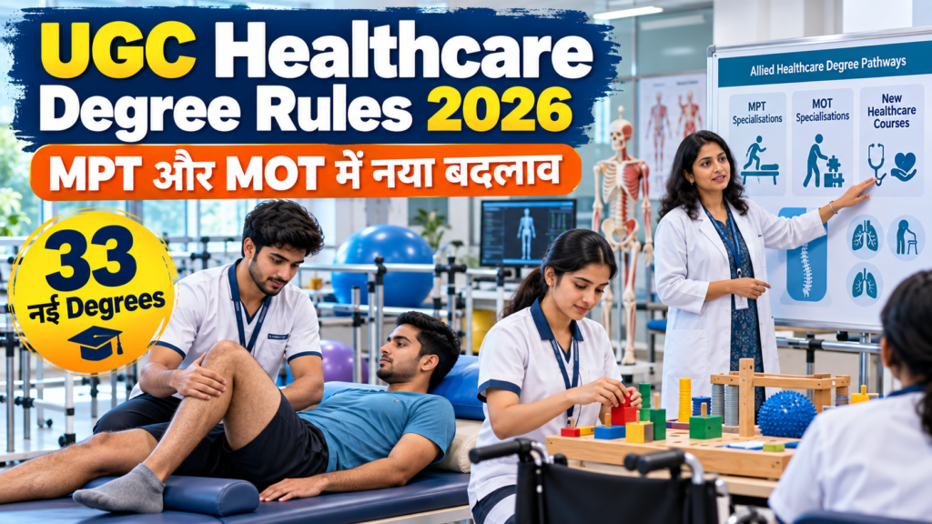 UGC Allied Healthcare Degree Rules 2026 में MPT MOT और 33 नई degrees
