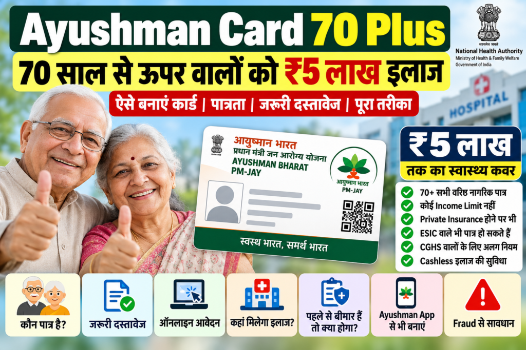 Ayushman Card 70 Plus senior citizen health cover