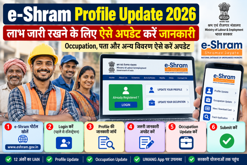 e-Shram Profile Update 2026 online process