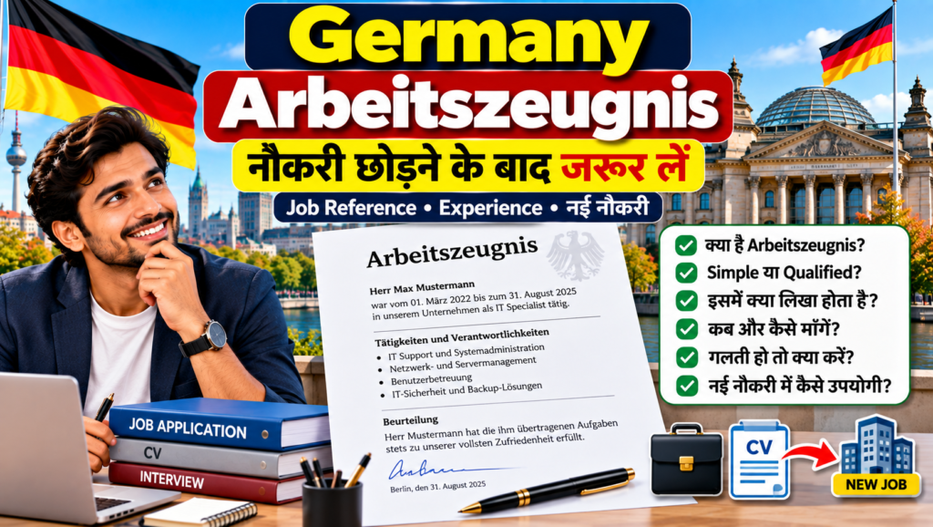 Germany Arbeitszeugnis नौकरी छोड़ने के बाद Job Reference