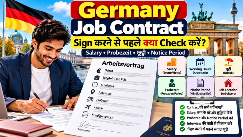 Germany Job Contract sign करने से पहले क्या check करें