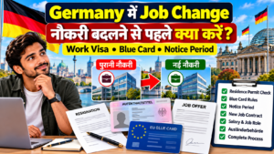 Germany में नौकरी बदलने के नियम Work Visa और EU Blue Card