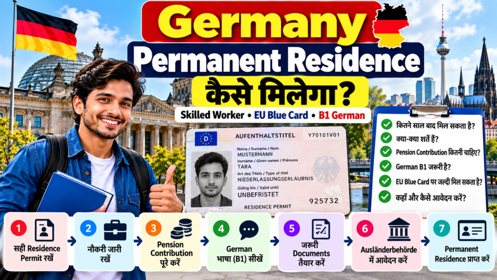 Germany Permanent Residence Niederlassungserlaubnis рдХреИрд╕реЗ рдорд┐рд▓реЗрдЧрд╛