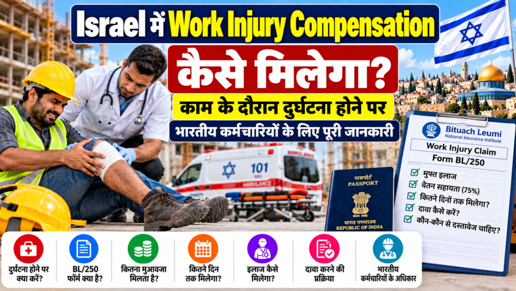Israel Work Injury Compensation काम पर दुर्घटना के बाद मुआवजे की प्रक्रिया
