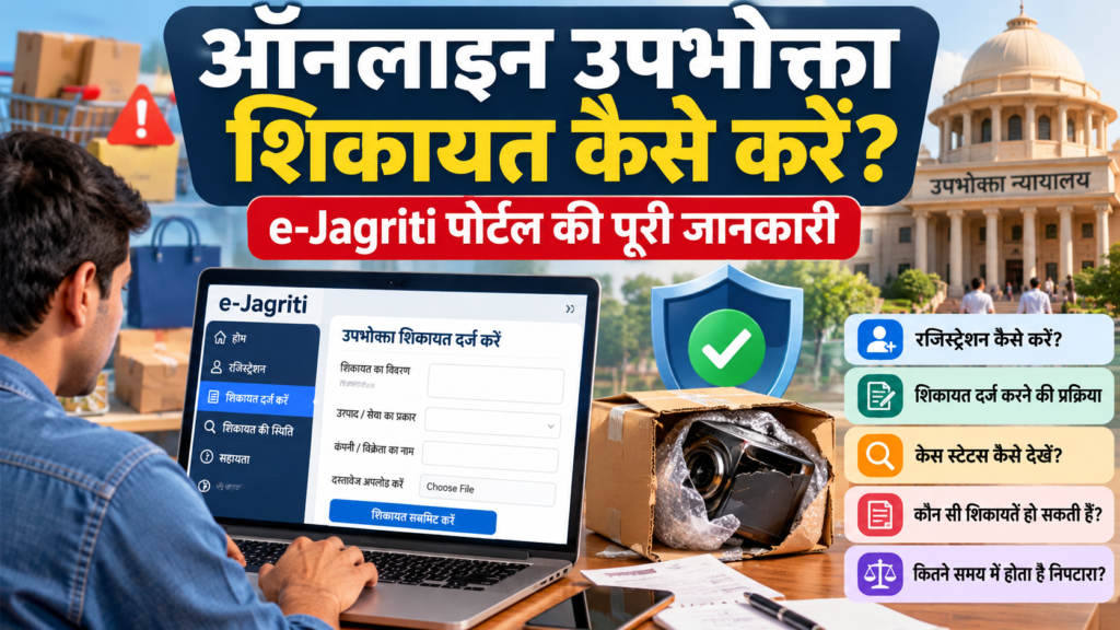 ऑनलाइन उपभोक्ता शिकायत कैसे करें - e-Jagriti पोर्टल पर शिकायत दर्ज करने की जानकारी